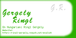 gergely ringl business card